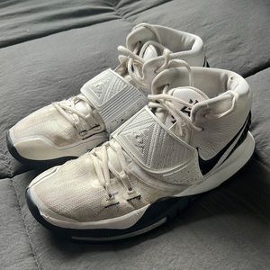 nike kyrie 6, white and black (mens size 9)